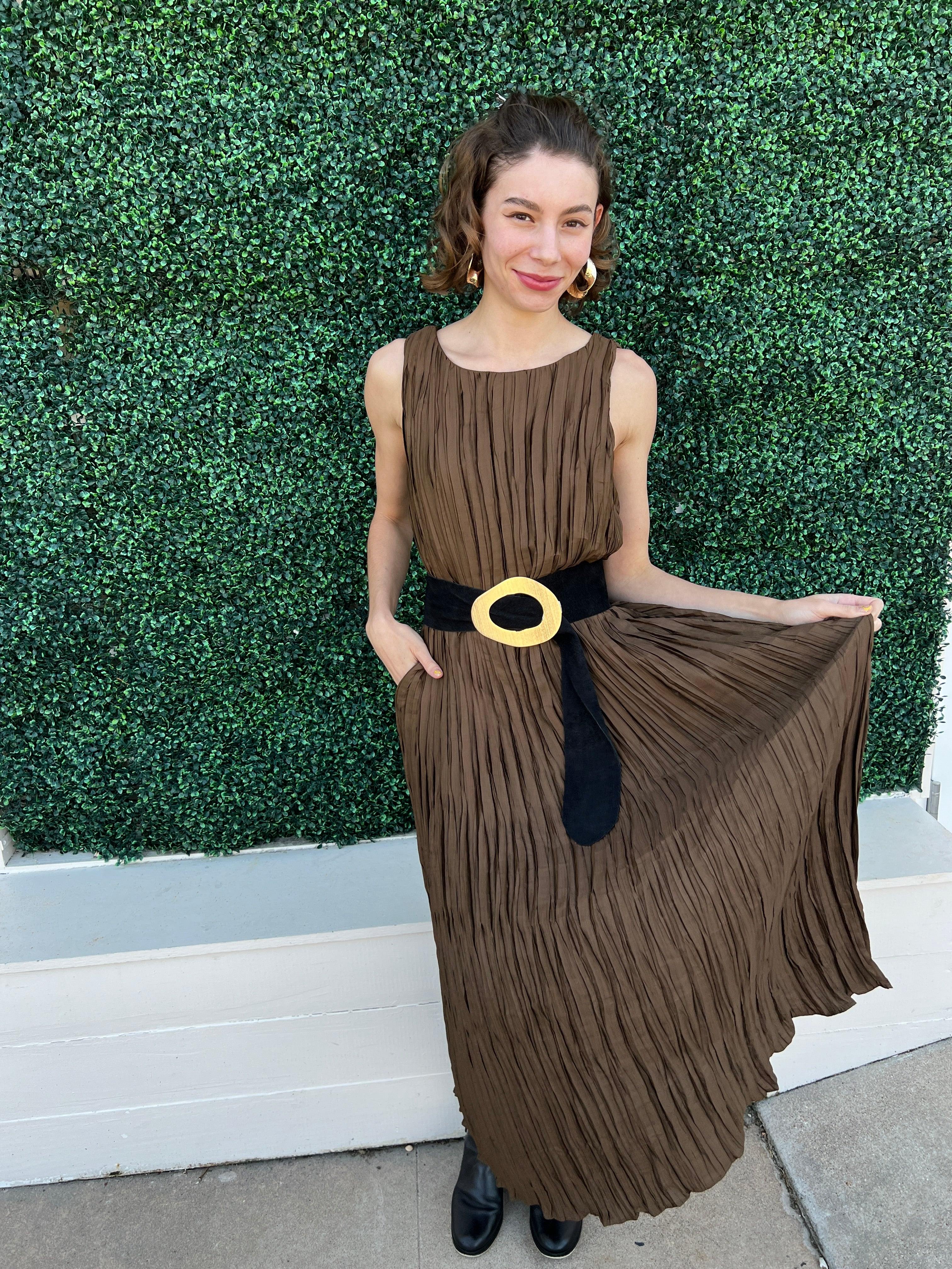 Crinkle Pleated Maxi Dress | Grade & Gather Brand | Women's Boutique Acorn / M Crinkle Pleated Maxi Dress | Grade & Gather Brand | Women's Boutique Acorn / M