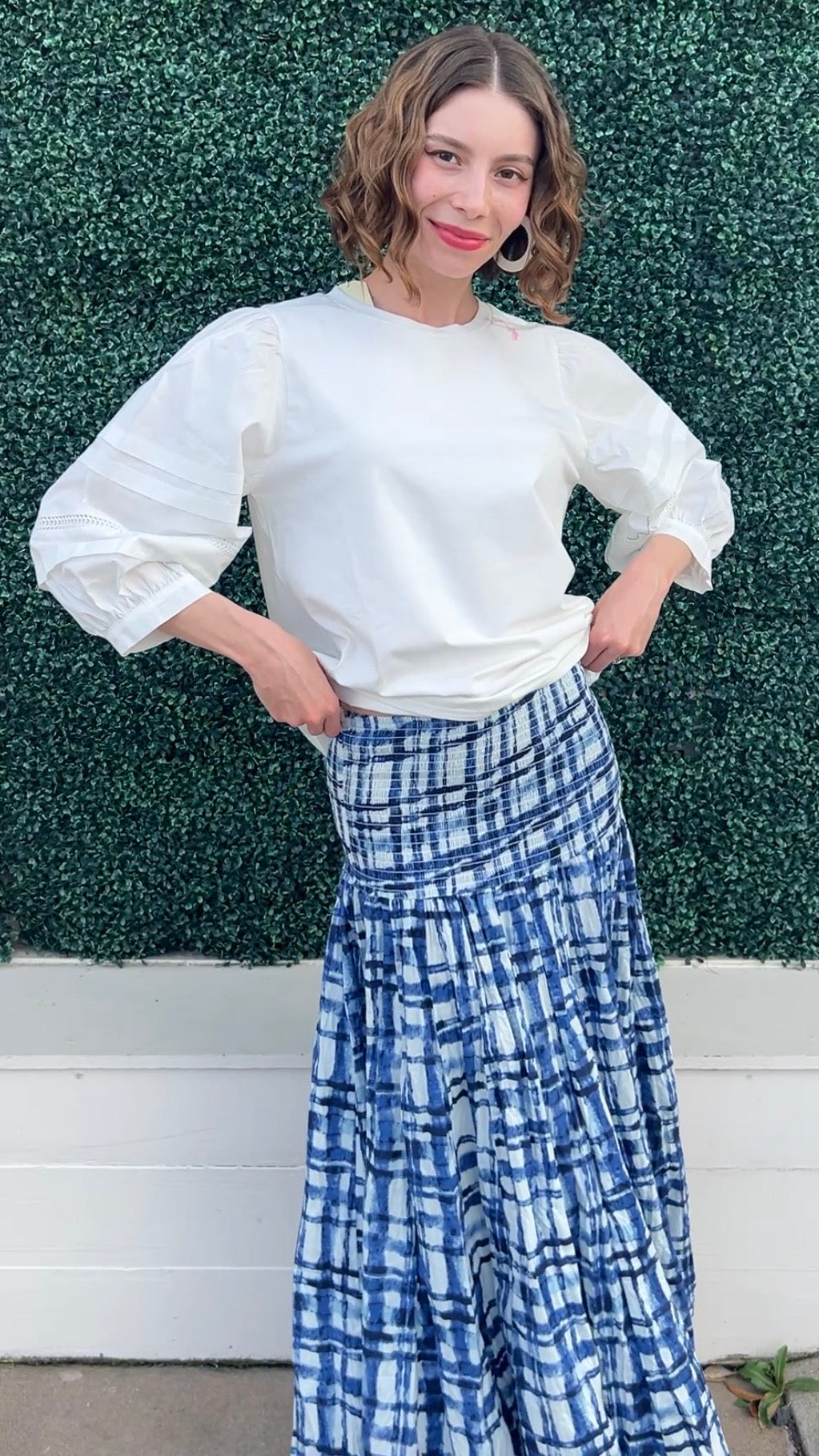 skirt dress Smocked Skirt/Dress Floaty Linen Cotton Dress Size:4/6 short skirt dress you can get any Campaign:22101