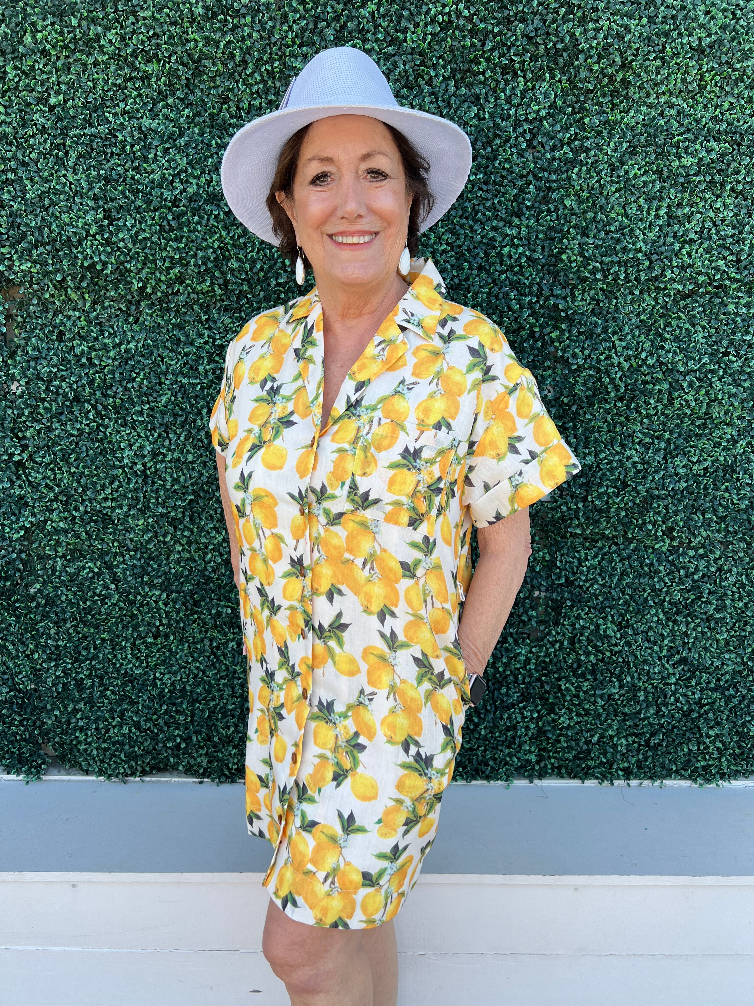 Lemon Print Shirt Dress | Easter Dresses