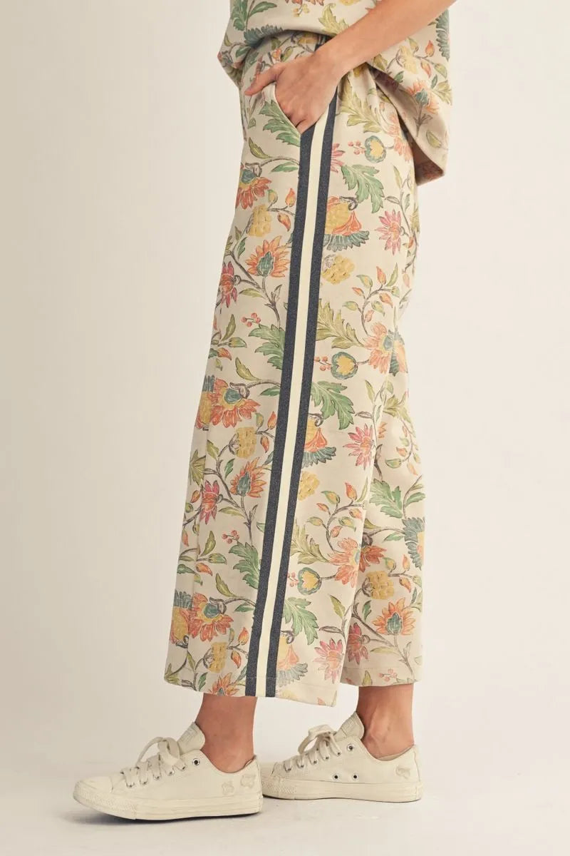 Wide leg floral Track Pant – Très Chic Boutique