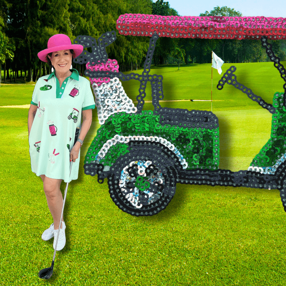 Golf Sequins Polo Dress | Fantastic Fawn