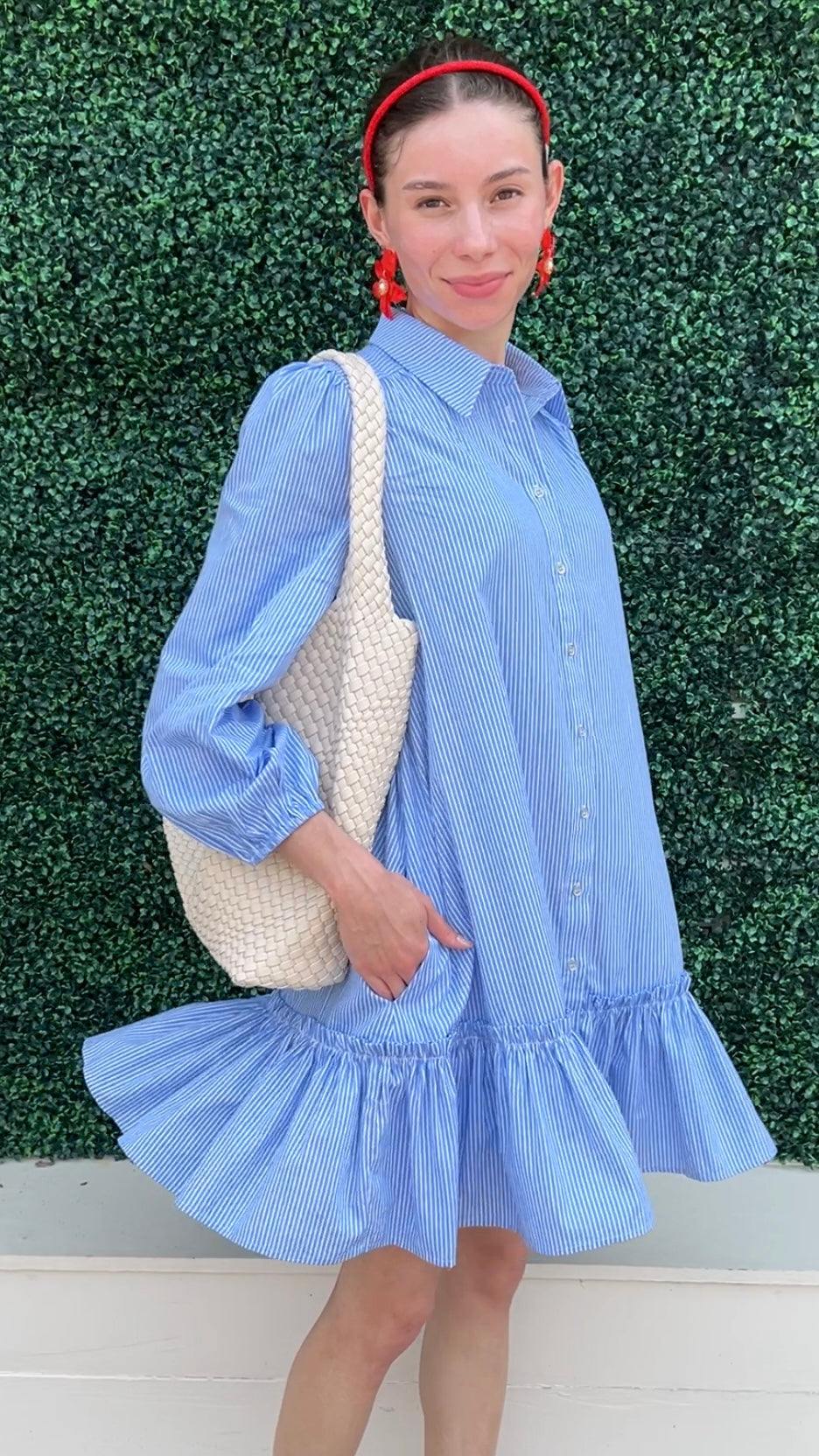 100% Cotton Ruffle Hem Dress 100% Cotton Ruffle Hem Dress
