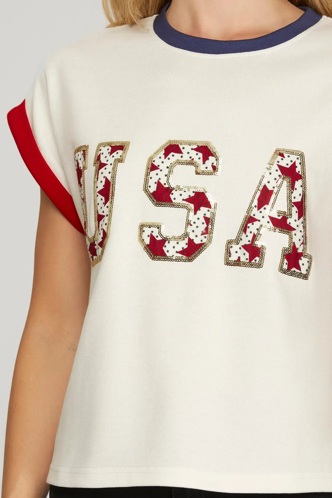 USA Applique Knit Top