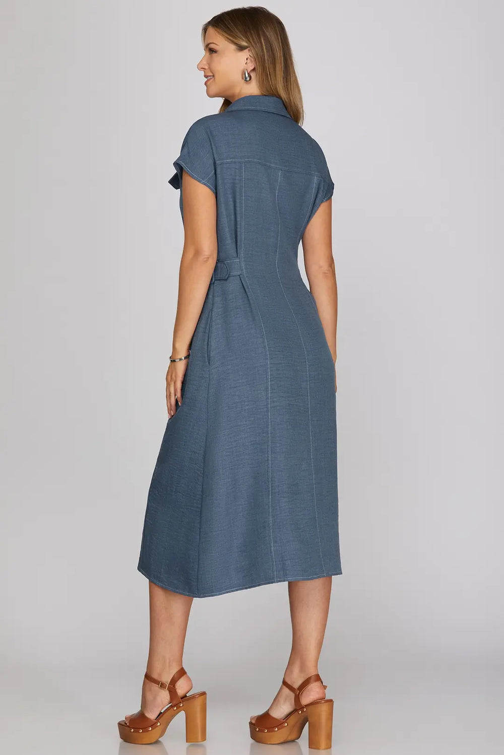 Denim Midi Dress Trs Chic Boutique Denim Midi Dress Trs Chic Boutique