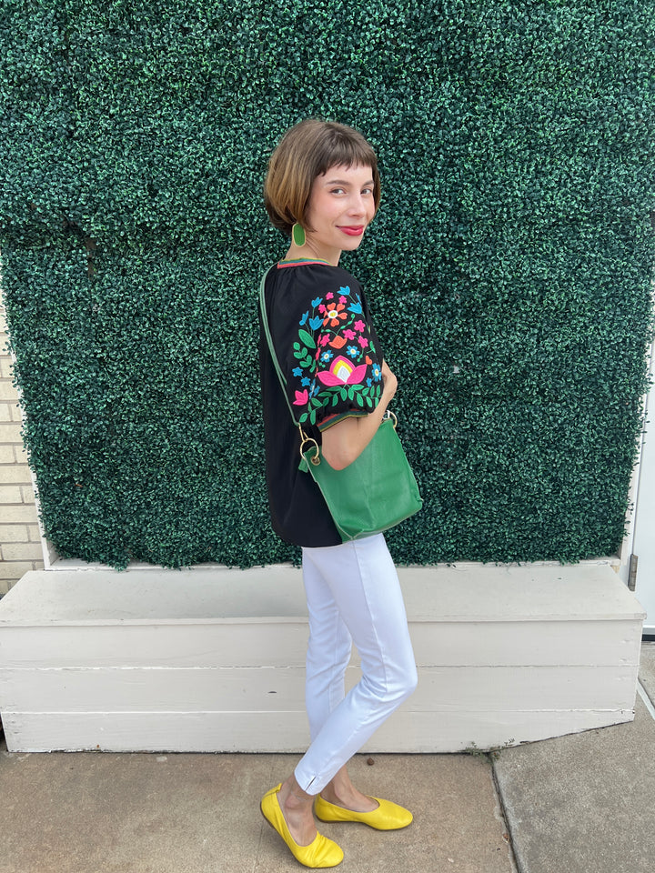 Rainbow Floral Embroider Blouse