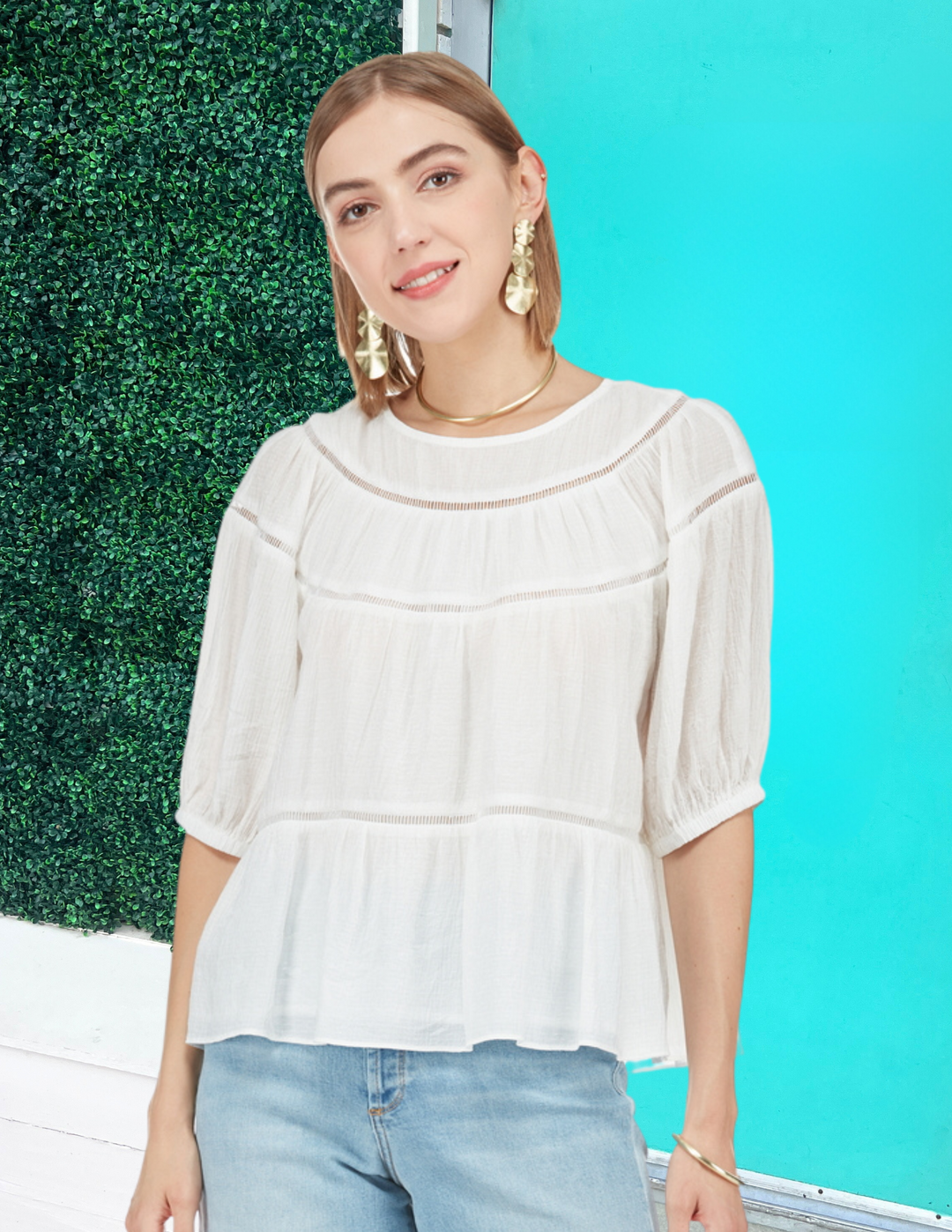 tres chic jade and joyjoy brand blouse near me online