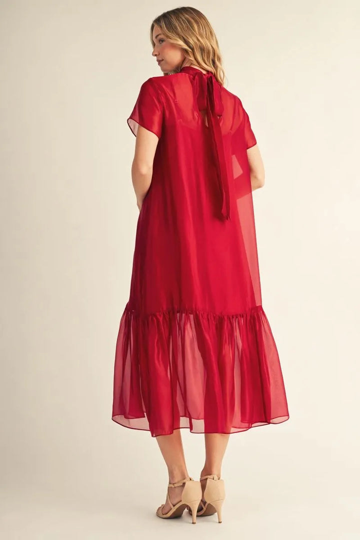 Sheer  Maxi Cocktail Dress
