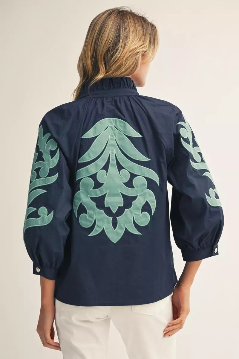 Western Applique Blouse