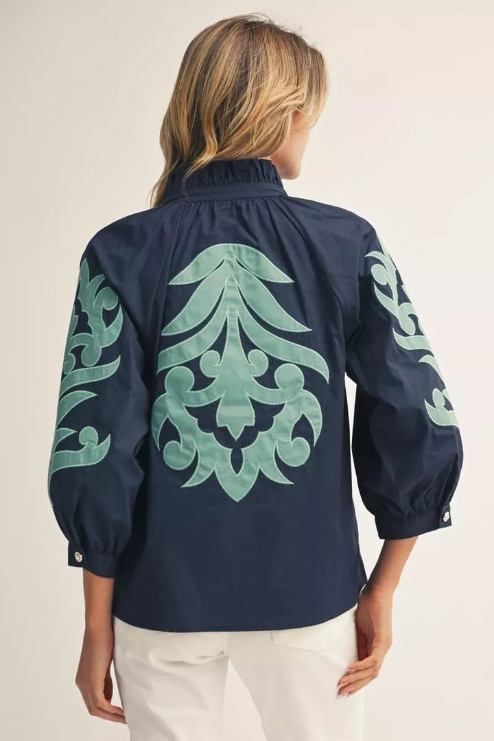 Western Applique Blouse