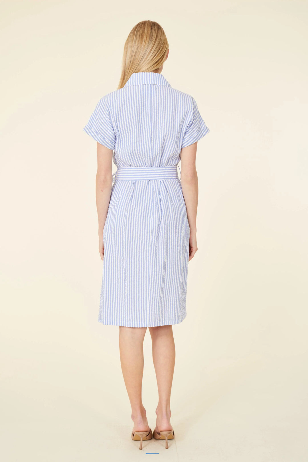 Seersucker Stripe Midi Dress