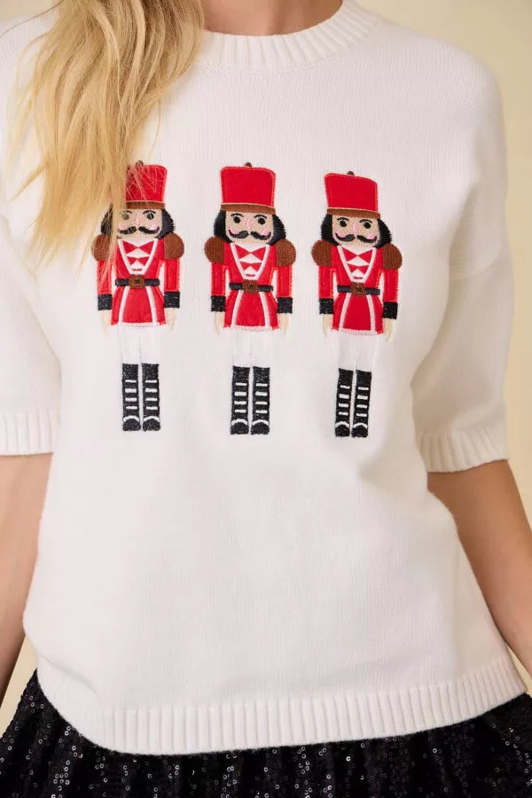Short Sleeve Nutcracker Sweater