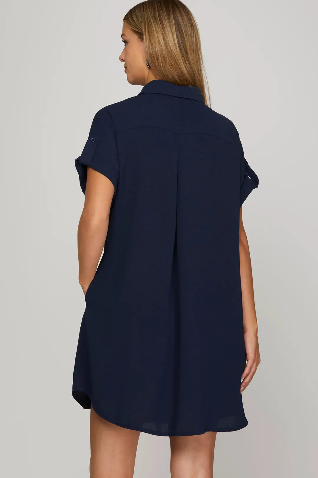 Classic Short Sleeve Shirt Dress | She and Sky