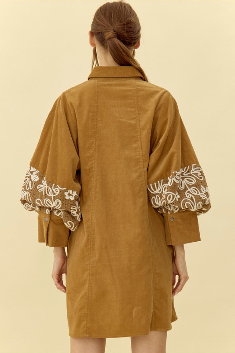 Embroidered Corduroy Dress Jodifl Southern Style HLSR rodeo