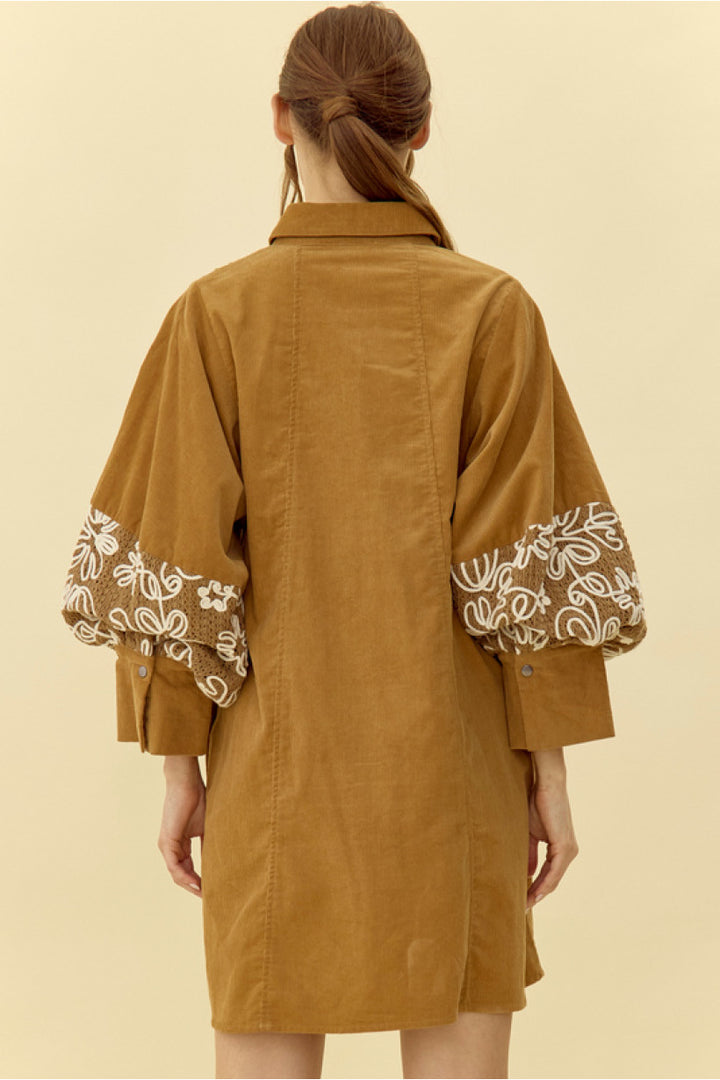 Embroidered Corduroy Dress Jodifl Southern Style HLSR rodeo