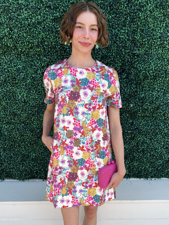 Fall Floral Chemise Dress Jade Brand Houston Texas Boutique