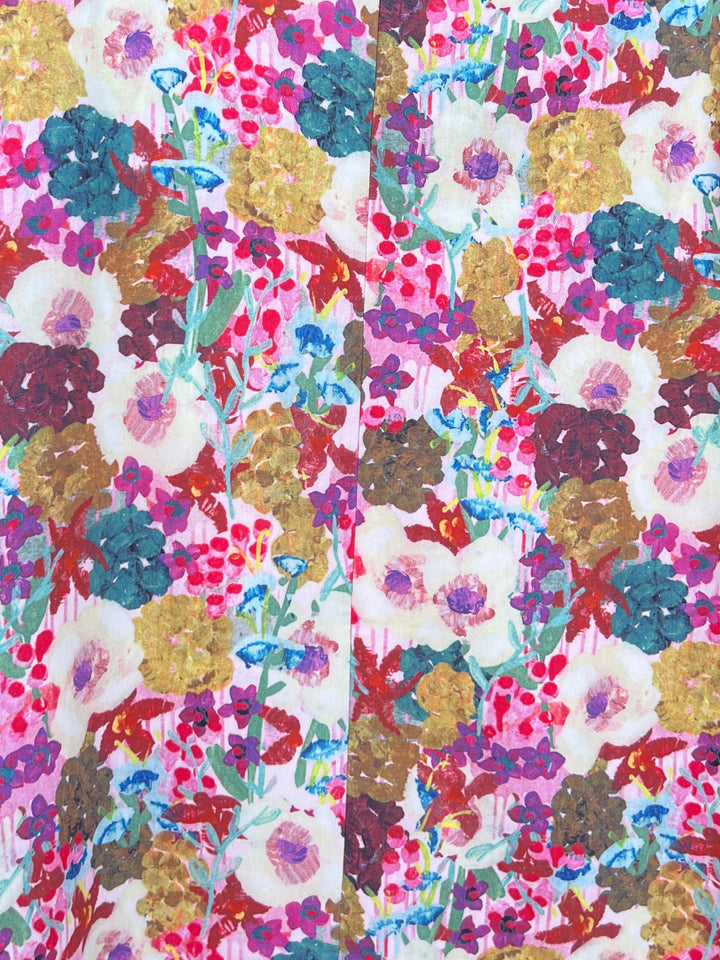 Fall Floral Chemise Dress Jade Brand Houston Texas Boutique up close print