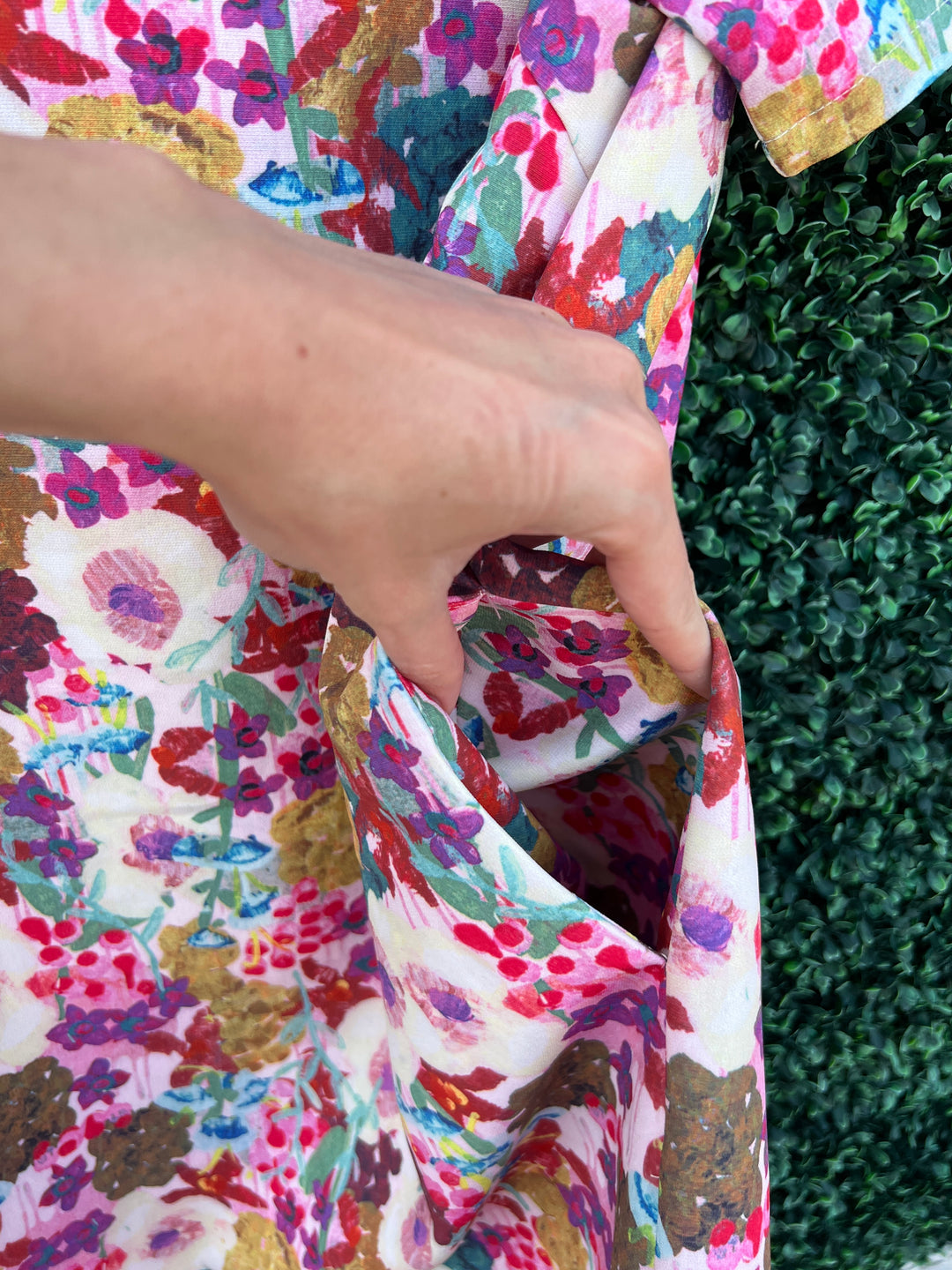 Fall Floral Chemise Dress Jade Brand Houston Texas Boutique with pockets