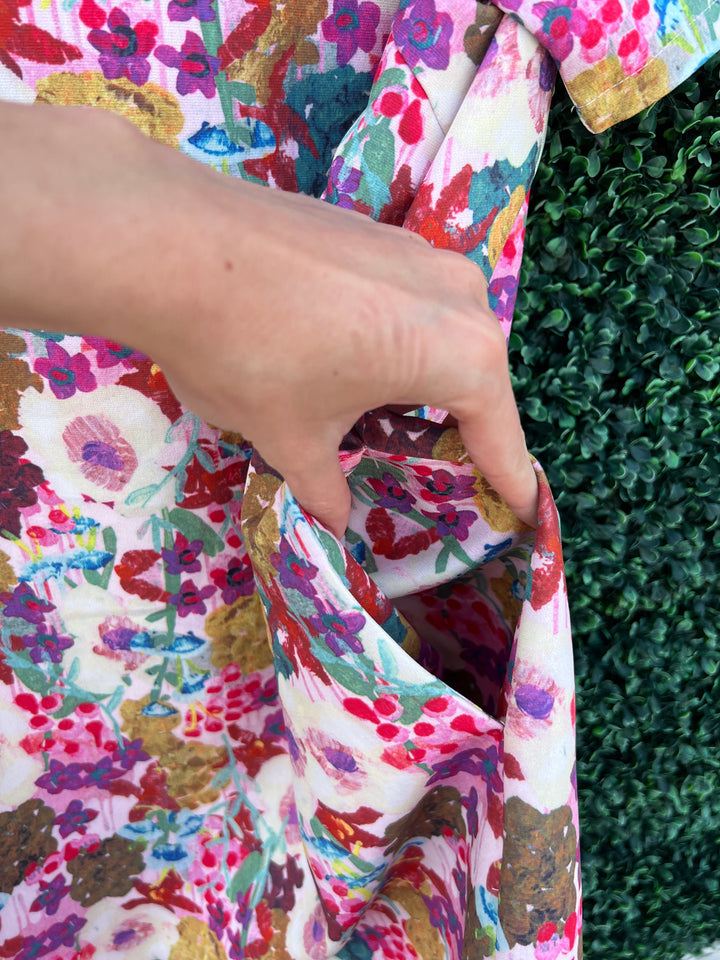 Fall Floral Chemise Dress Jade Brand Houston Texas Boutique with pockets