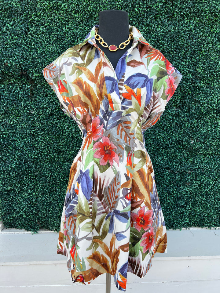 Fall Jungle Fit and Flair Dress womens boutique southern style 
