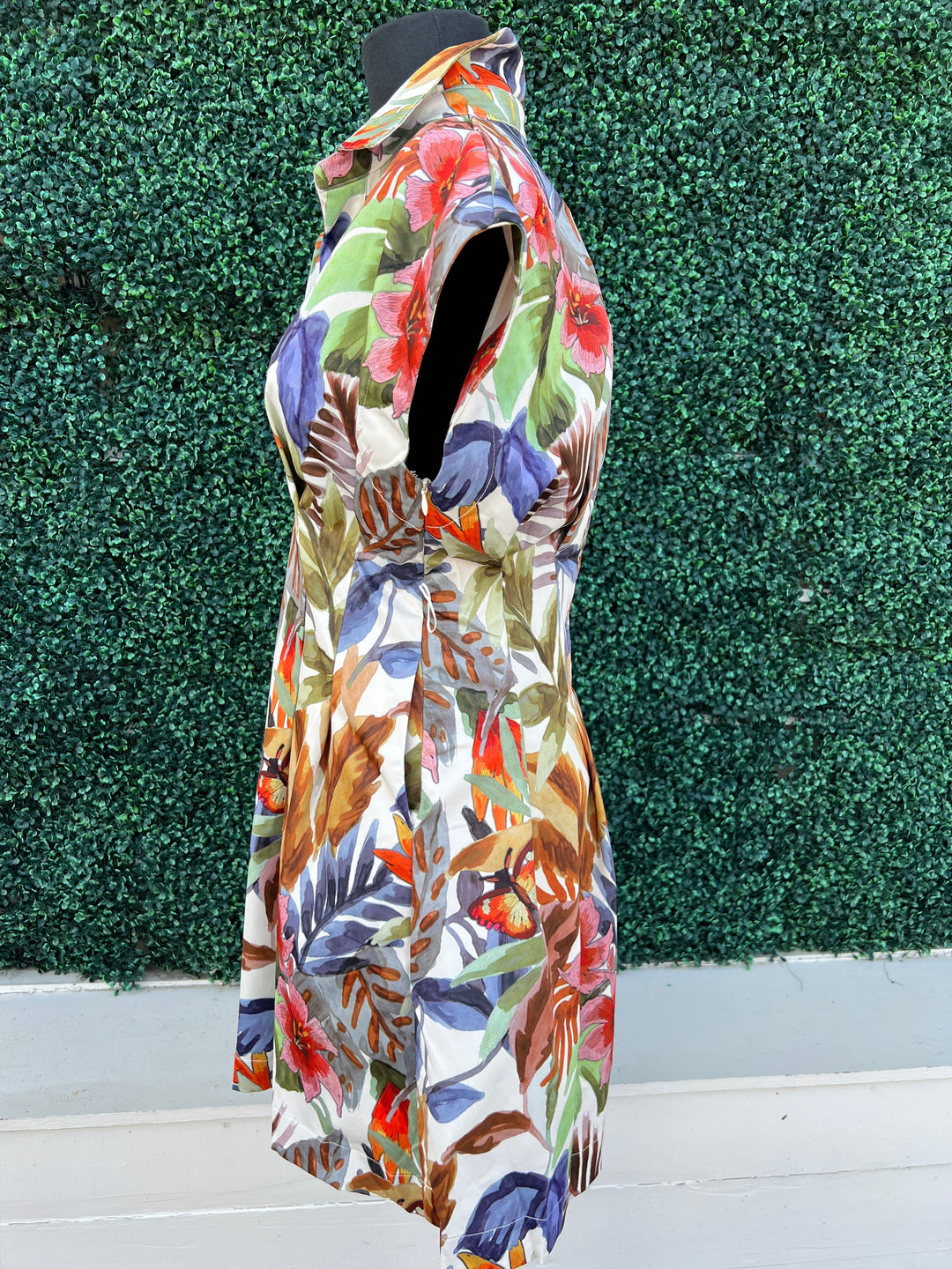 Fall Jungle Fit and Flair Dress womens boutique southern style side