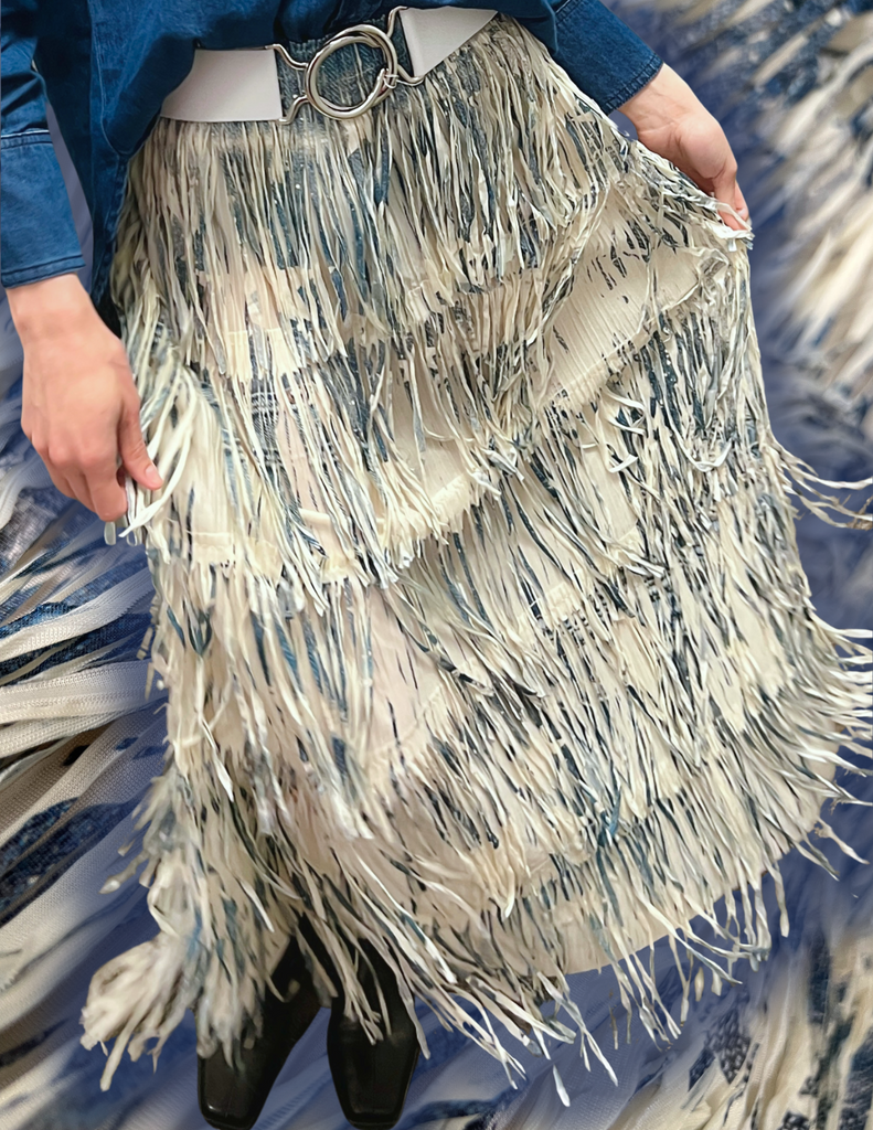 Fringed Tiered Stretch Maxi Skirt | Rodeo | Southern Style