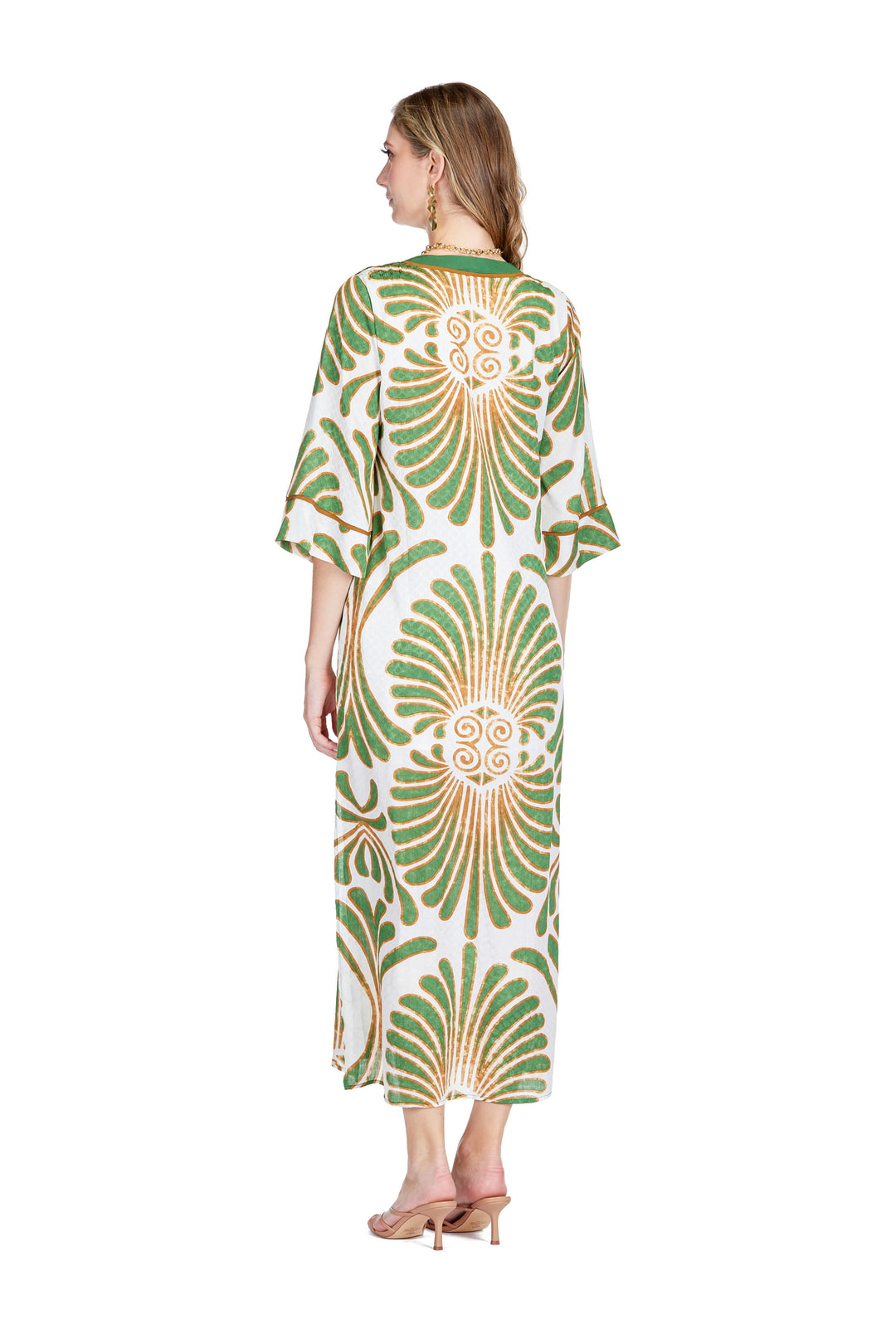 Green and Gold Palm Print Maxi | Vacation Wear | Jade Brand Trs Chic Boutique Green and Gold Palm Print Maxi | Vacation Wear | Jade Brand Trs Chic Boutique