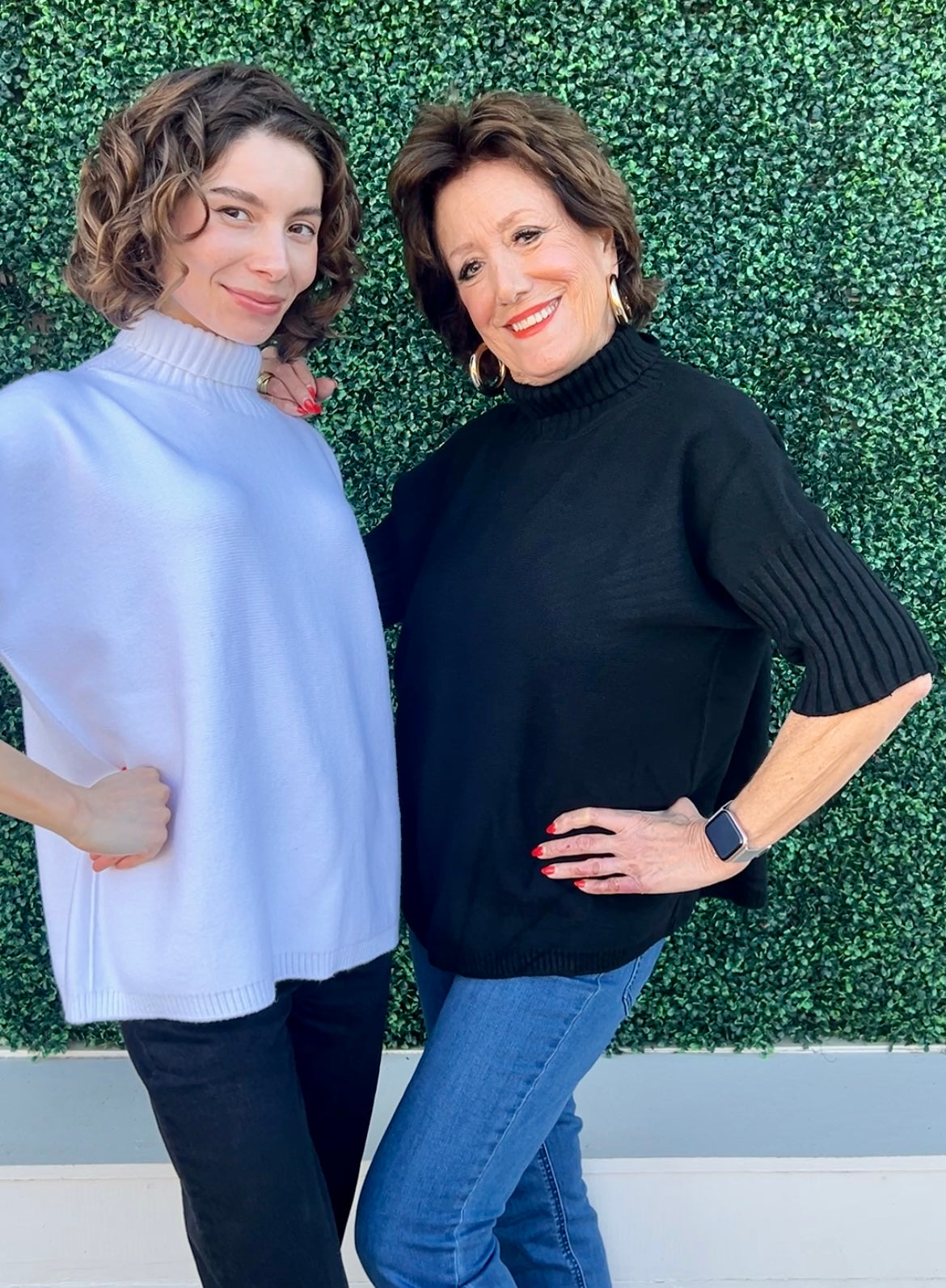 Shirt Sleeve Turtle Neck Sweater | Milio Milano Inc | Women's