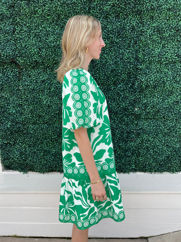 Green Floral Dress