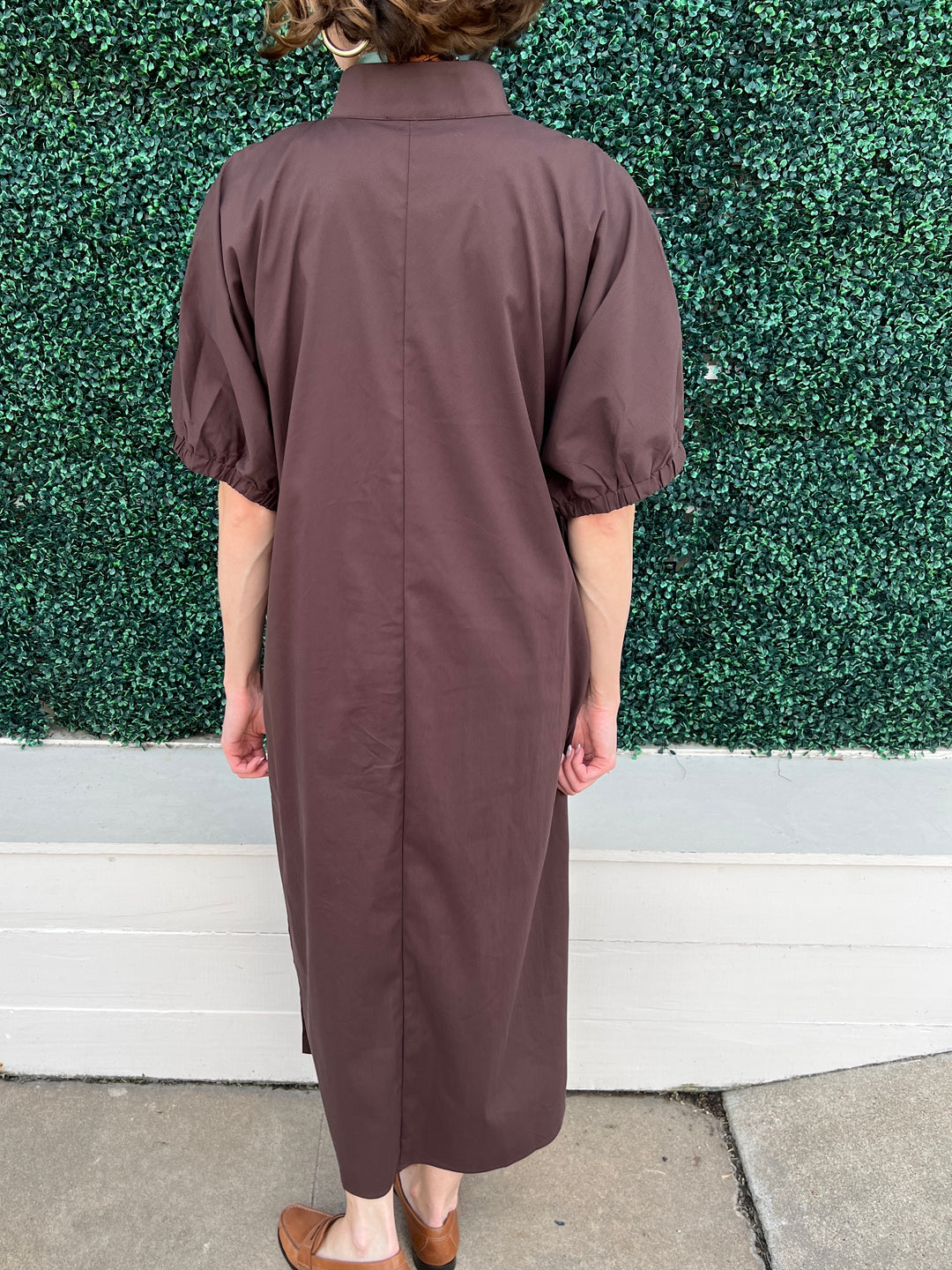 Brown Cotton Maxi Dress