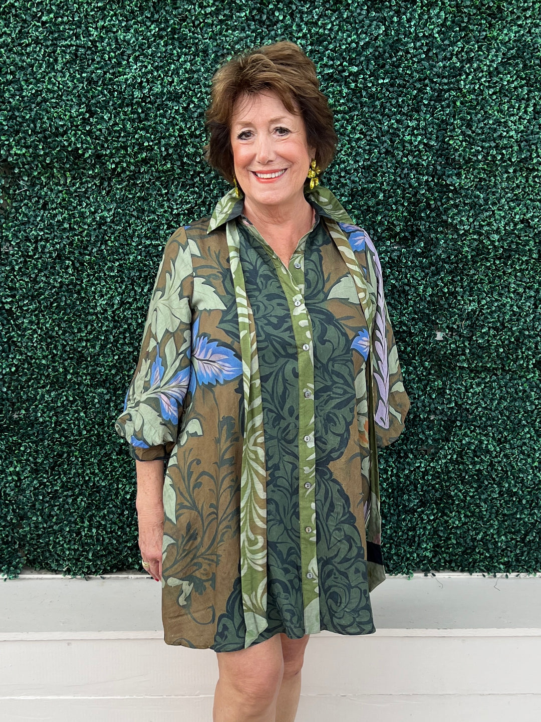 Fall Leaves Dress Green / S Fall Leaves Dress Green / S