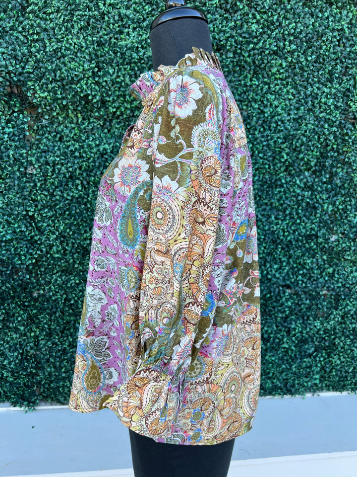 Fall Floral Mix Blouse