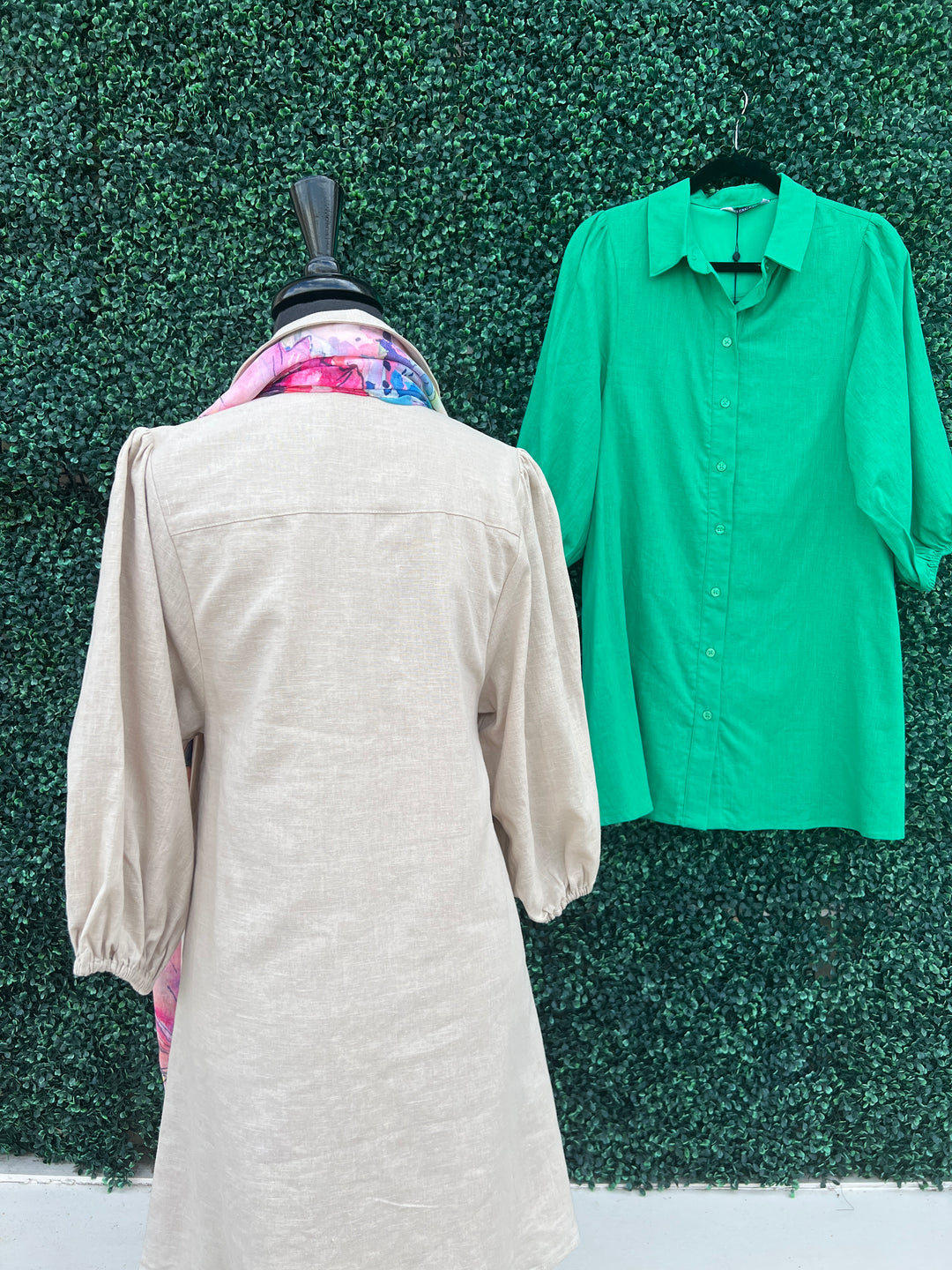 Linen Tunic Shirt Dress