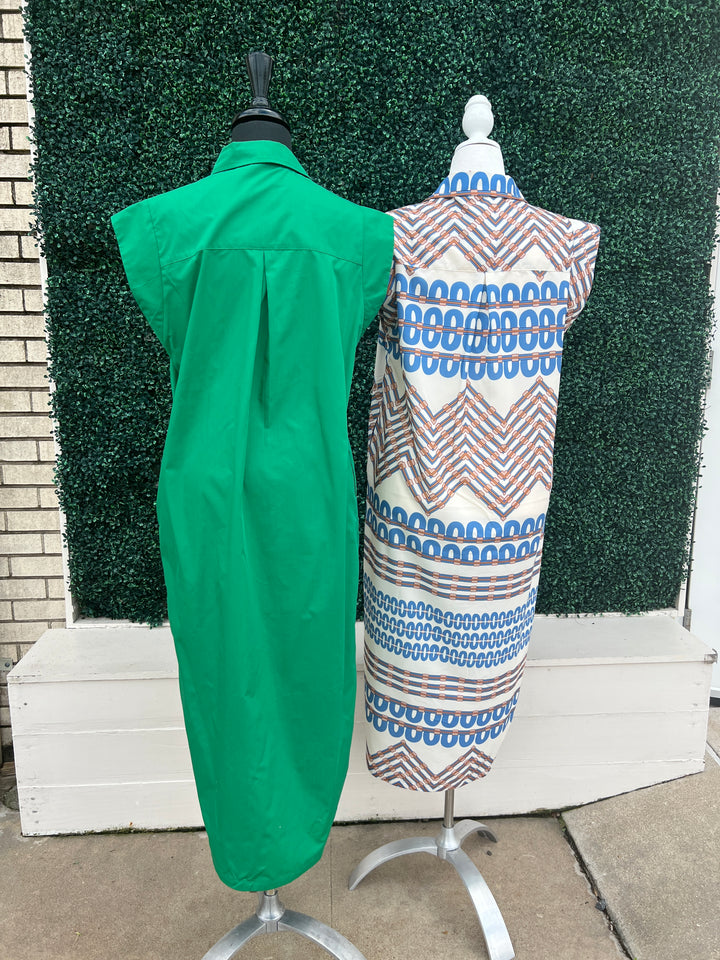 Cap Sleeve Button Down Midi Dress