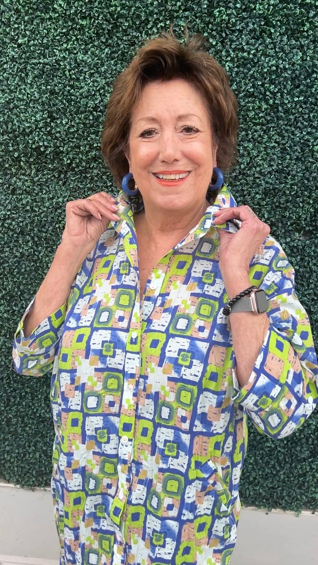 chartreuse shirt dress Marea Short Sleeve Shirt Dress