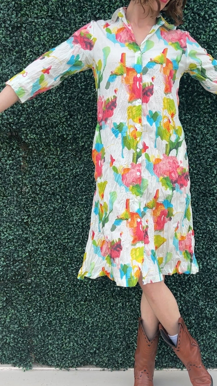 JAL Elbow Shirt Dress