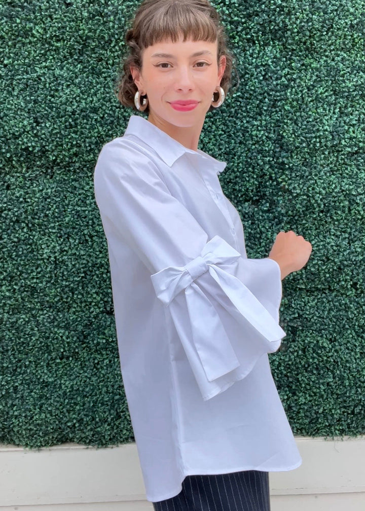 Bow Bell Button Blouse