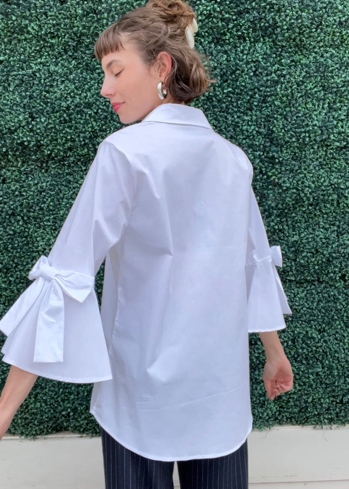 Bow Bell Button Blouse