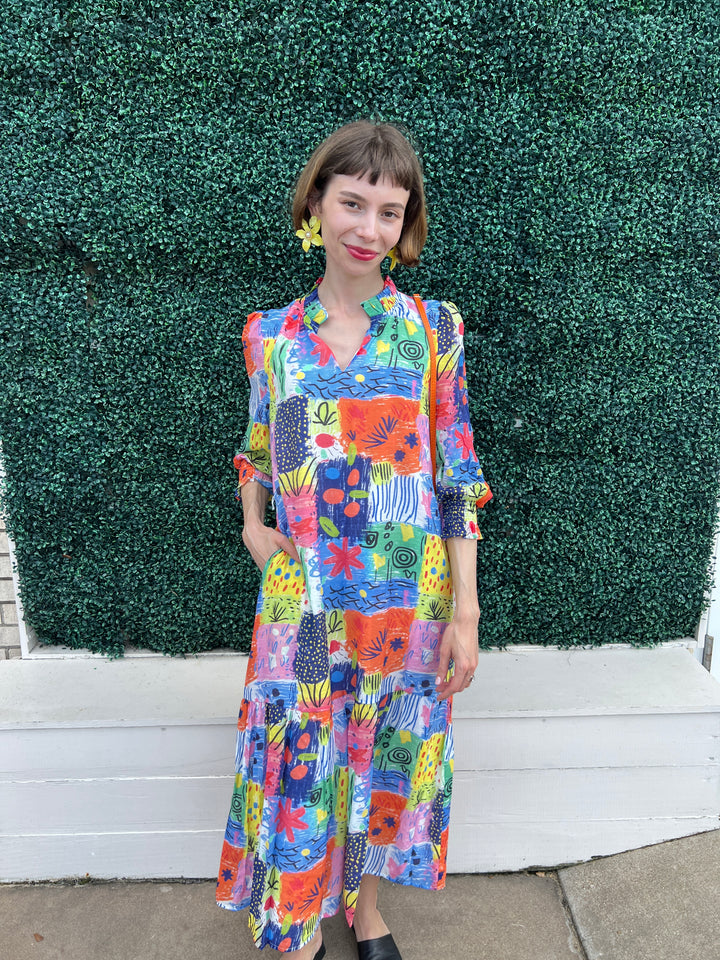 Patchwork Print Maxi