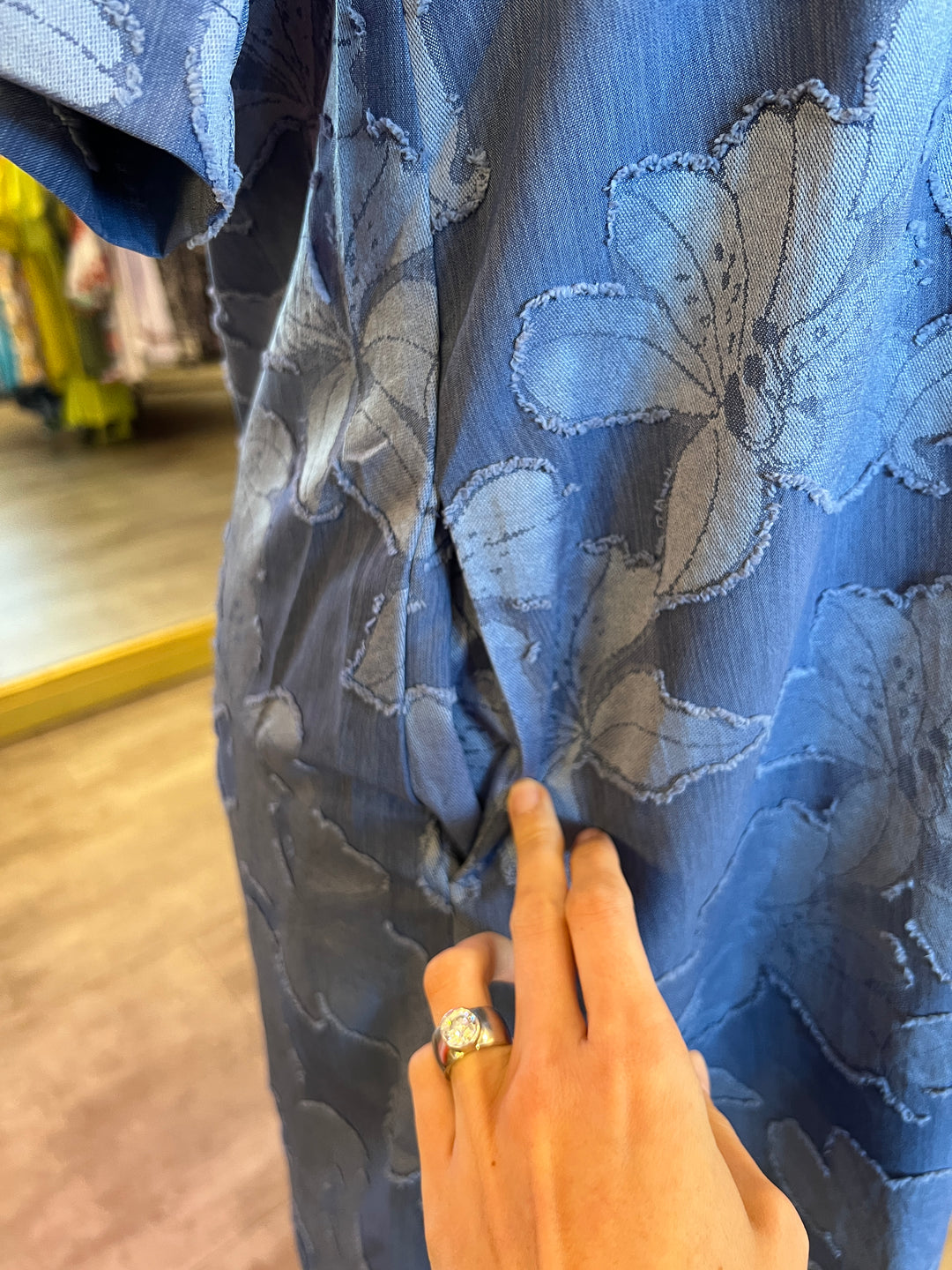 Denim Collar Swing Dress