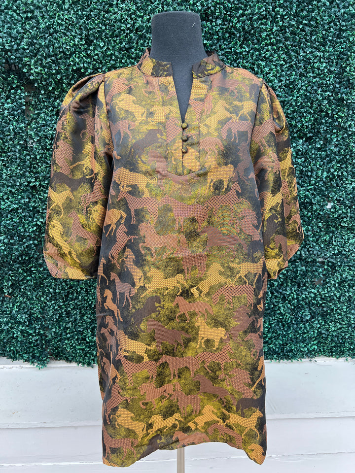 Iridescent Horse Pattern Dress