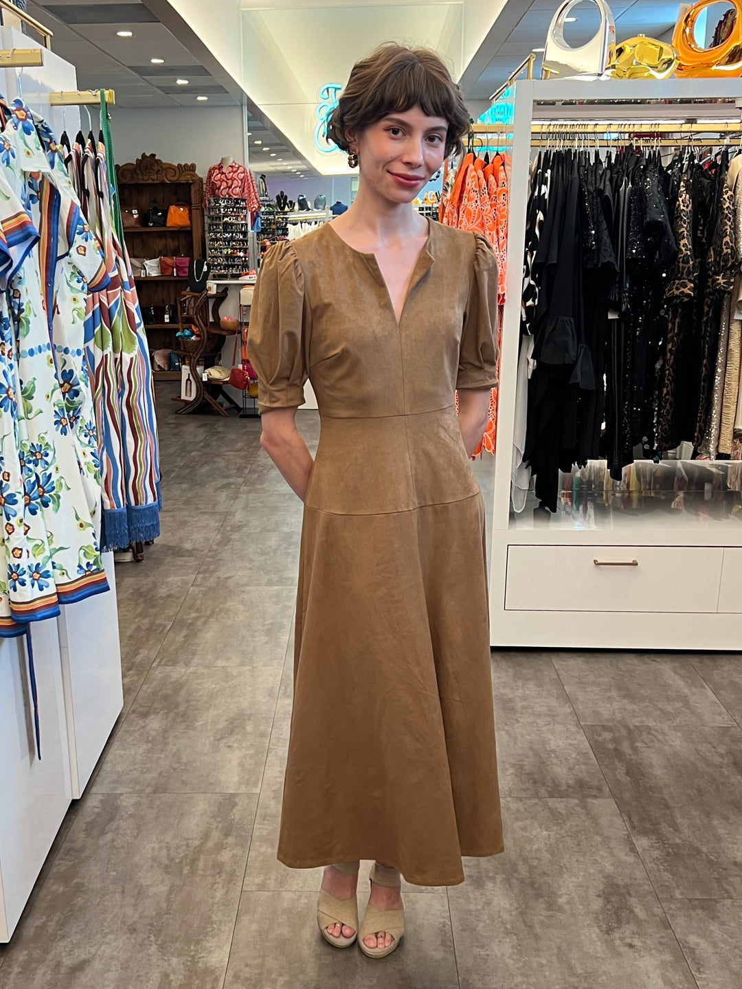 Maxi Suede Dress