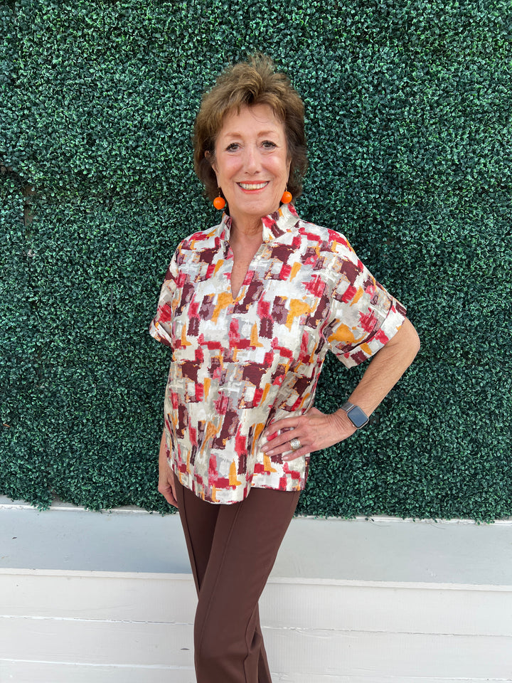 Abstract Print Blouse