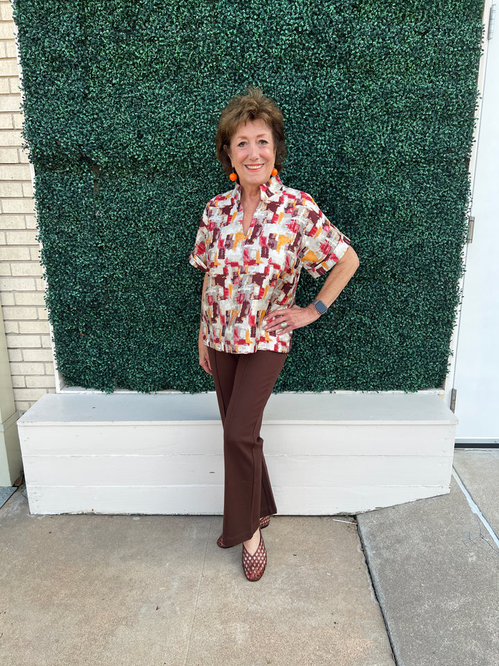 Abstract Print Blouse