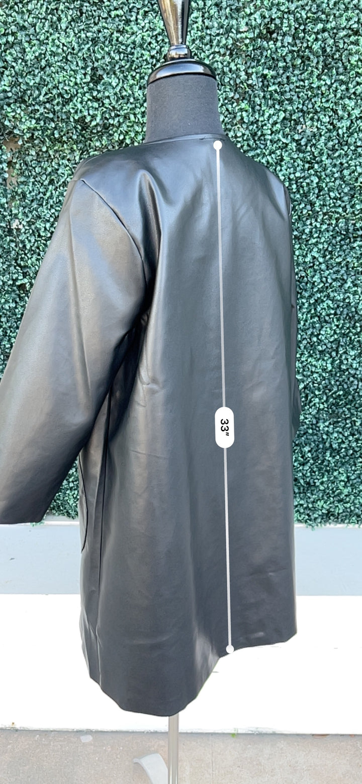 Mod Pleather Coat Dress