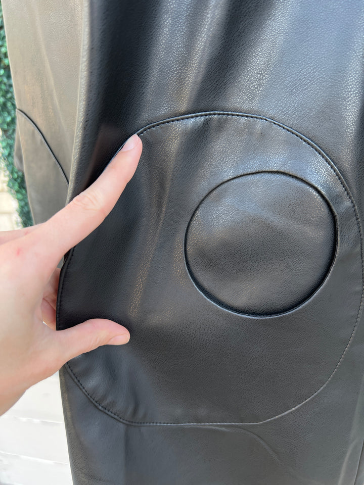 Mod Pleather Coat Dress
