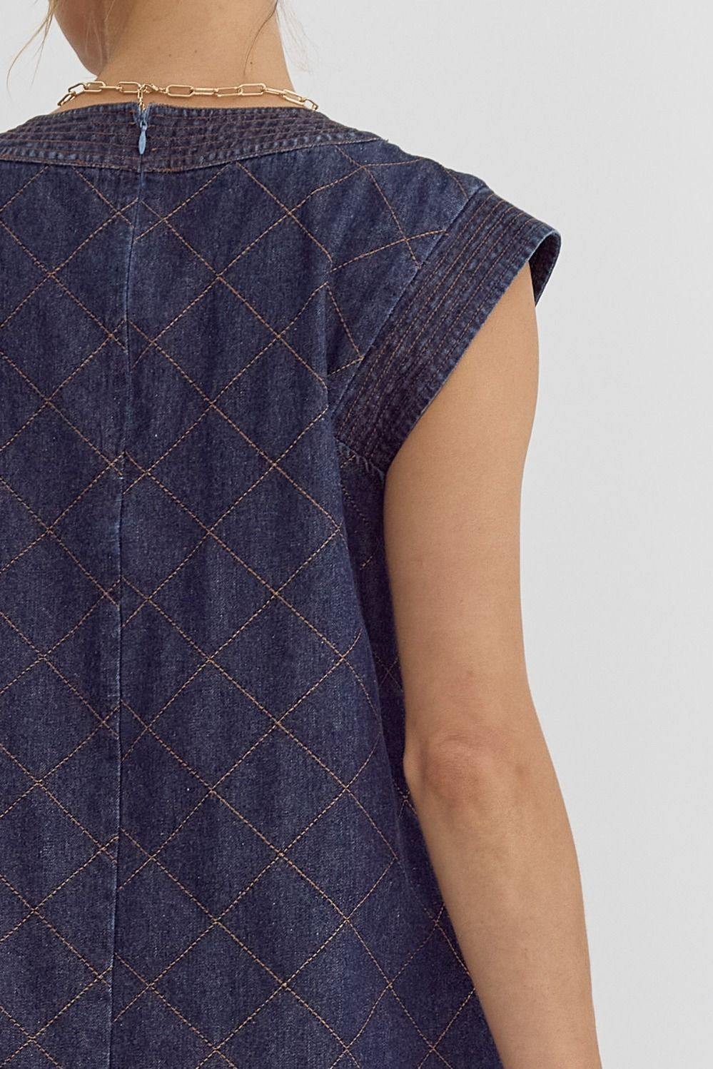 Stitched Denim Dress | Entro Brand Fall Dresses