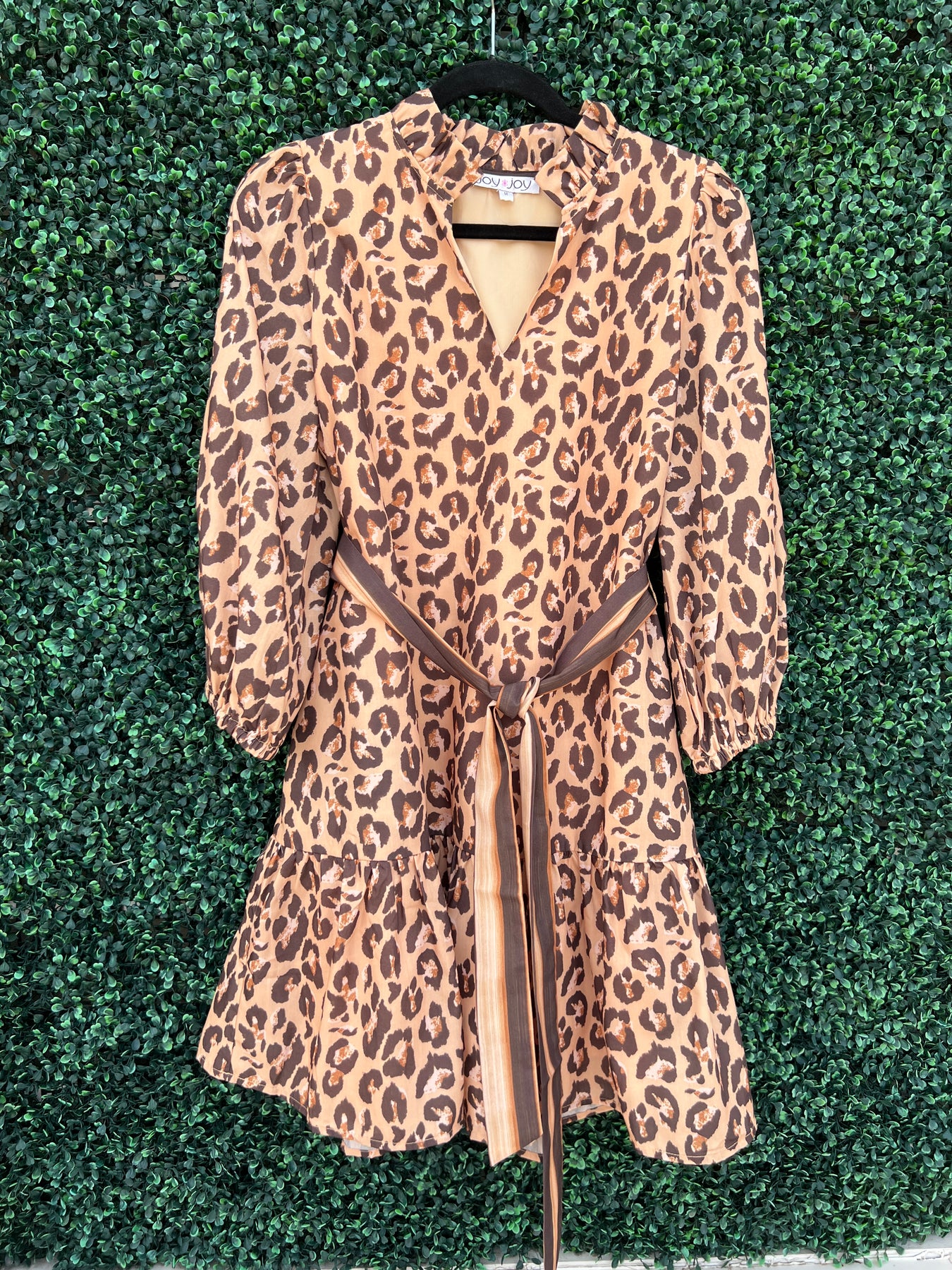 Leopard Print Cotton Dress | Women's Quality Clothing | Over 50 Brown / S