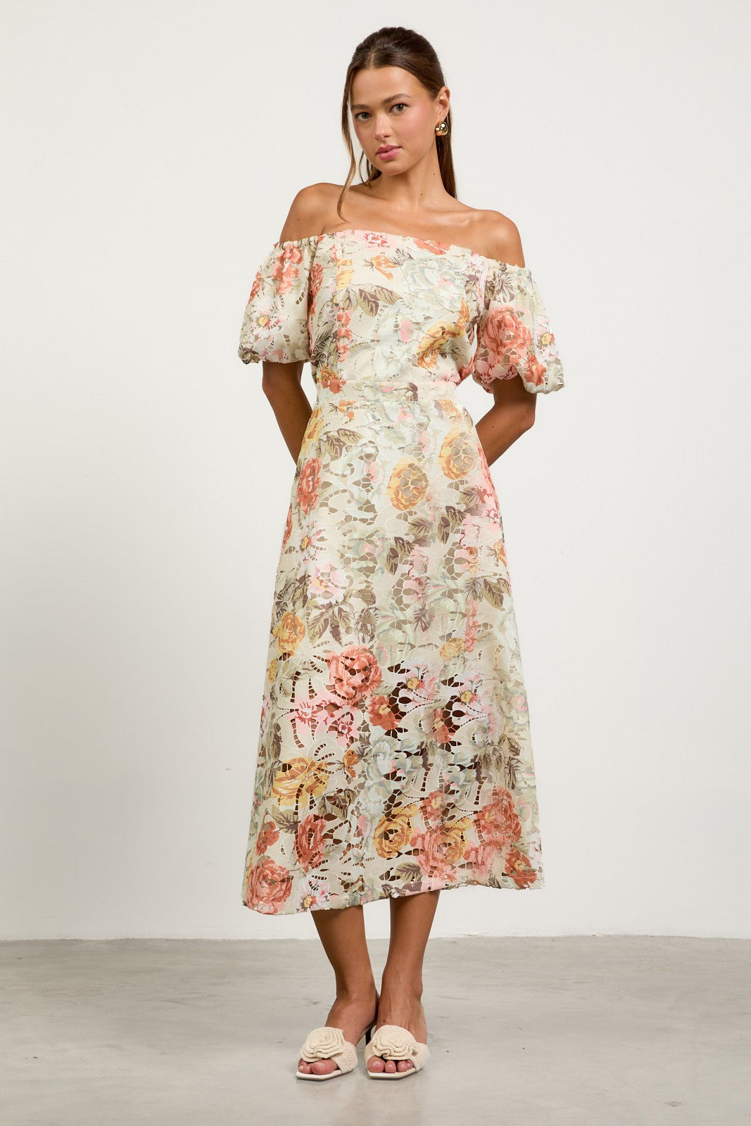 Off Shoulder Floral Lace Maxi Dress | Mother of the Bride Dress Sage / XS Off Shoulder Floral Lace Maxi Dress | Mother of the Bride Dress Sage / XS