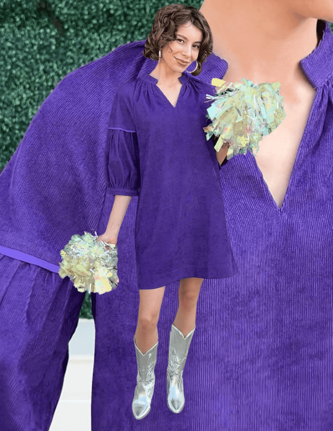 Purple Corduroy Dress Purple Corduroy Dress