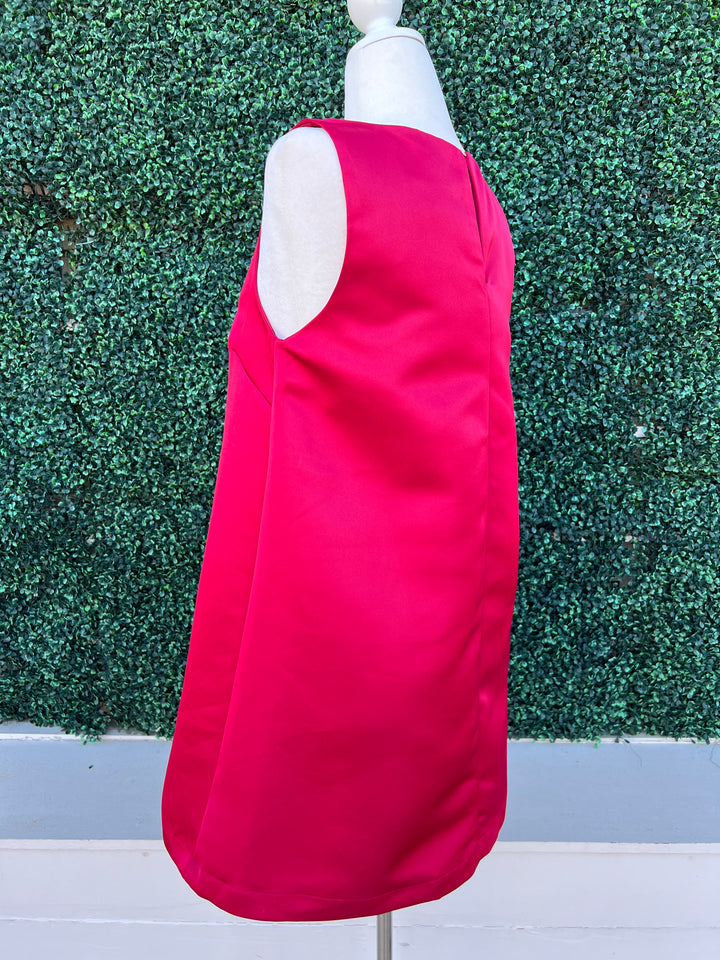 Red Gold Button Keyhole Dress glam brand women's boutique holidays outfit